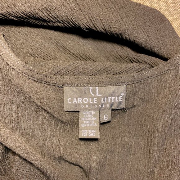 Carol Little Vintage Women's Dress Black & Red Gypsy Minimalist Design Maxi - Picture 6 of 15